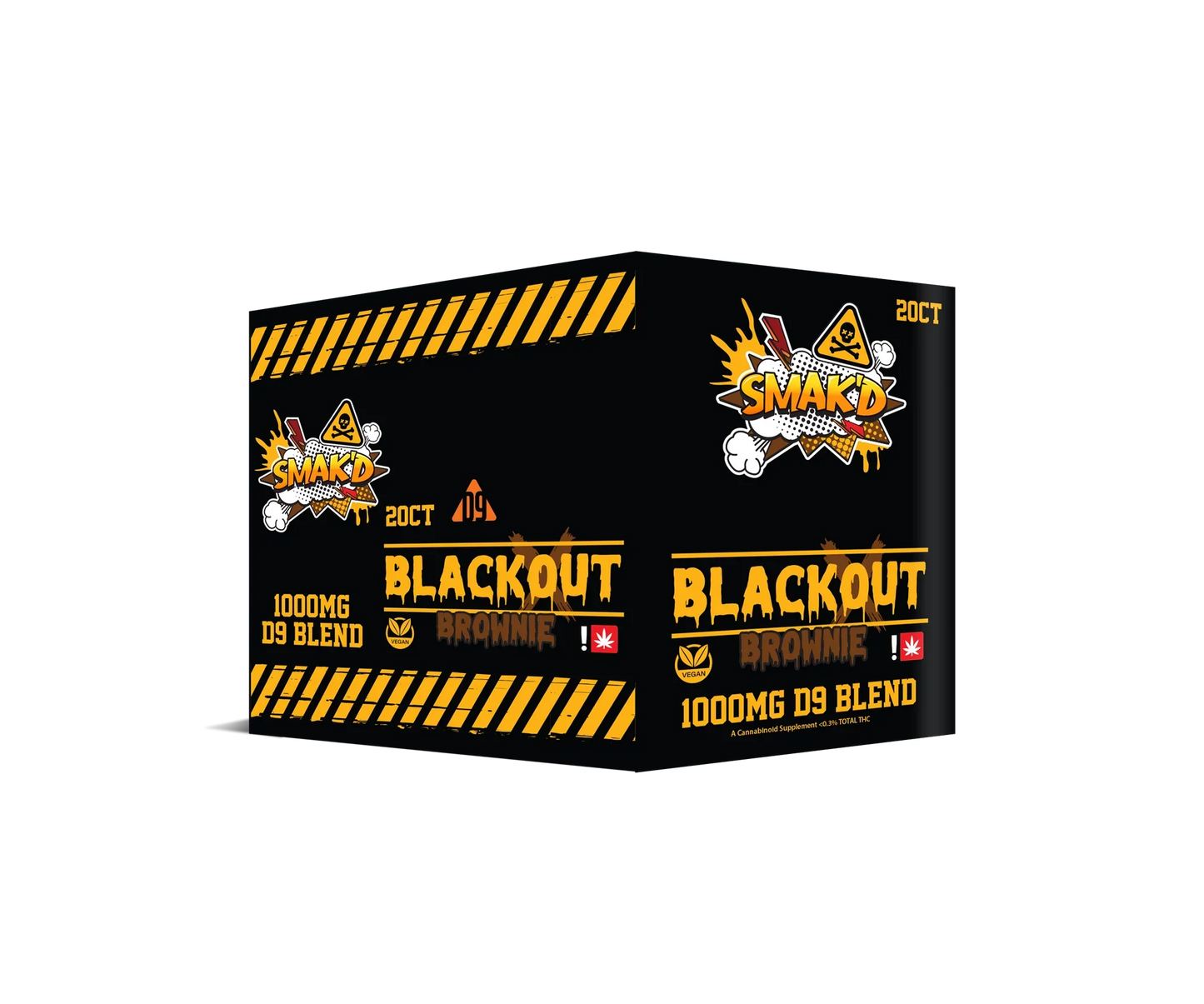 SMAK'D - 1000MG D9 BLACKOUT BROWNIE - SINGLE CT