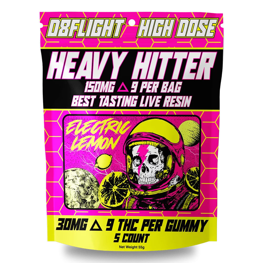 HEAVY HITTERS - D9FLIGHT DELTA 9 THC HEAVY HITTERS 150MG GUMMIES - 5CT DISPLAY