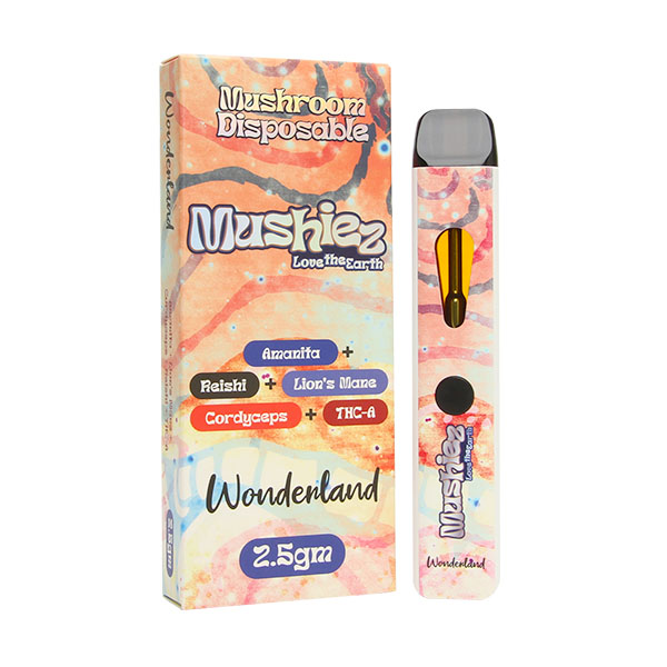 MUSHIEZ 2.5G MUSHROOM DISPOSABLE DEVICE - 5CT DISPLAY