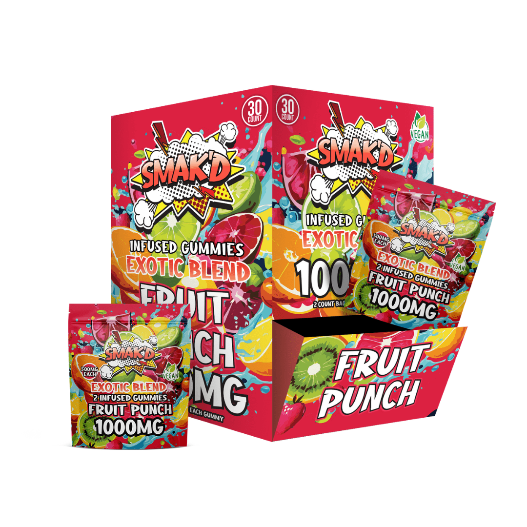 Smak'd Exotic Blend Delta 8 THC Infused Gummies 30CT  | 1000 MG PER PACK