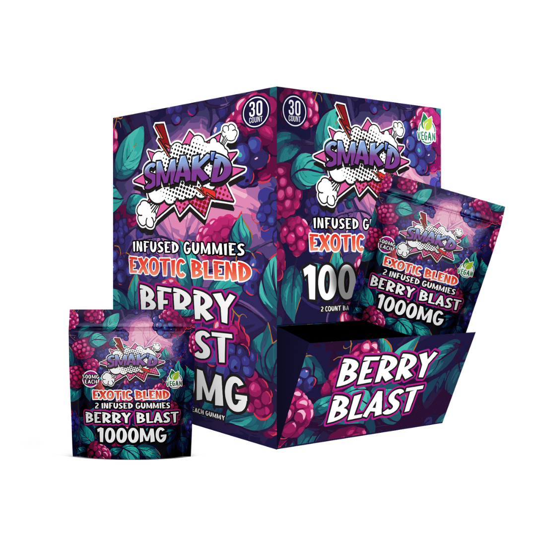 Smak'd Exotic Blend Delta 8 THC Infused Gummies 30CT  | 1000 MG PER PACK