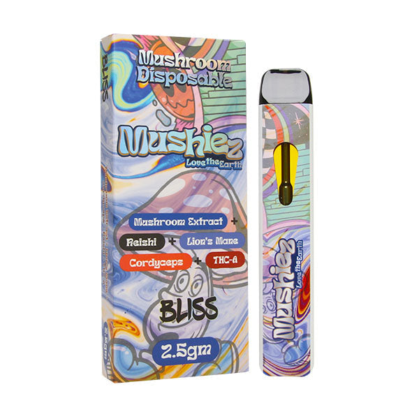 MUSHIEZ 2.5G MUSHROOM DISPOSABLE DEVICE - 5CT DISPLAY