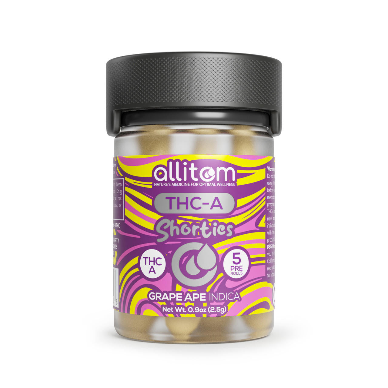 allitom THC-a Pre Roll Shorties (5 Pack) .5g each