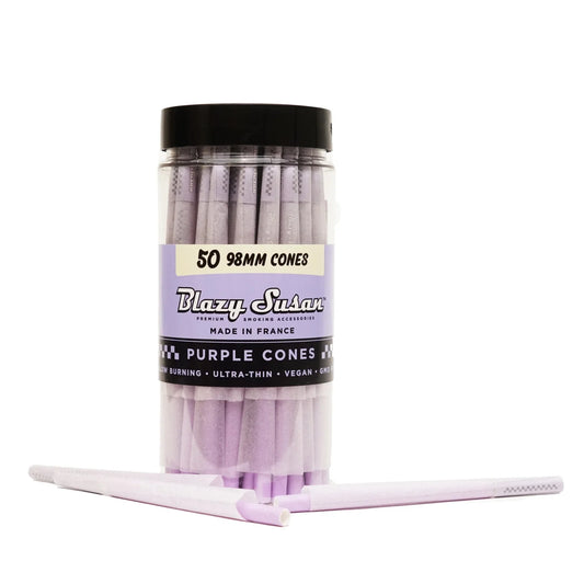 Blazy Susan - 98mm 50ct Jars Purple Cones