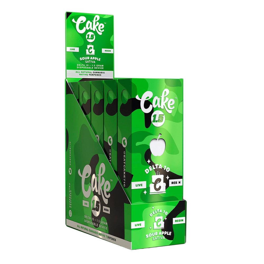 Cake - Delta 10 1.5g Live Resin Disposable - 5ct Display