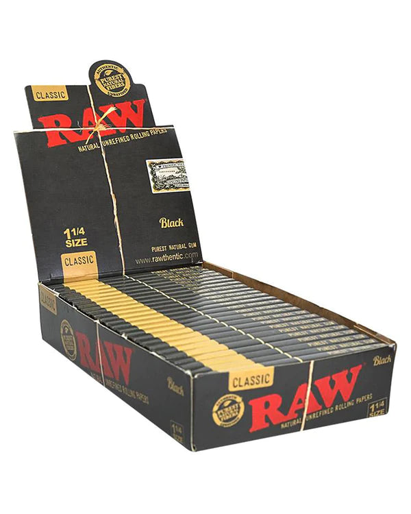 Raw - Black 1 ¼ Papers -24CT Display