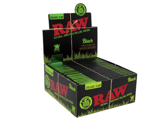 Raw Black Organic King Size Slim Papers
