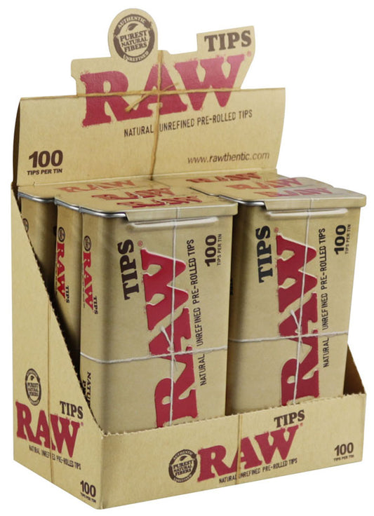 Raw - Pre Rolled Tips -4CT Display
