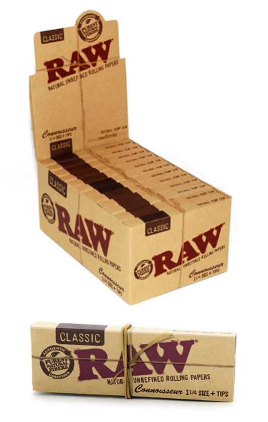 -Raw  -1 ¼ Classic Connoisseur Paper -24CT Display