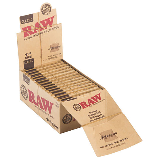 Raw - 1 ¼ Classic Artesano Paper -15CT Display