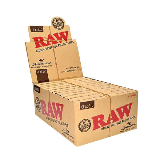 Raw - King Size Slim Masterpiece Rolling Papers -24CT Display