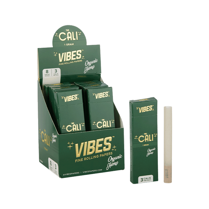 Vibes - Organic Hemp Cali 1 Gram Cones - 8CT Display