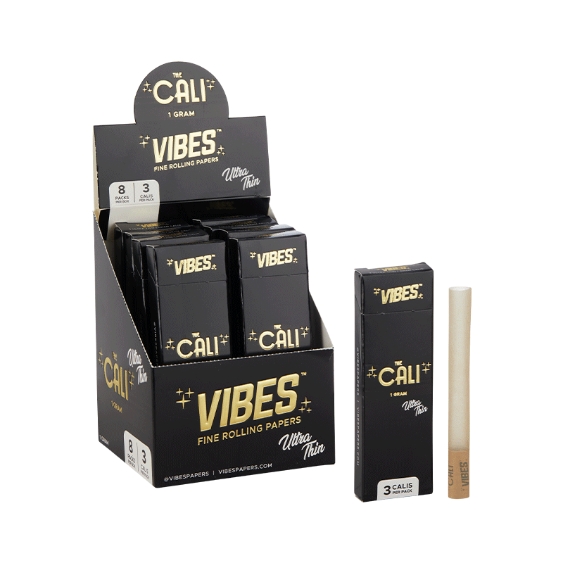 Vibes - Ultra Thin Cali 1 Gram Cones -8CT Display
