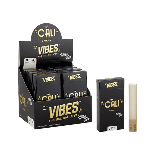 Vibes - Ultra Thin Cali 3 Gram Cones -8CT Display