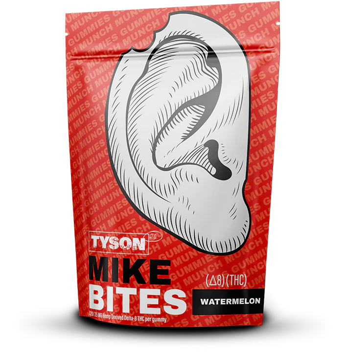 Tyson 2.0 – Mike Bites – Delta 8 Gummies 20ct Pouch, 10Pk Display – 200mg (DELTA8)