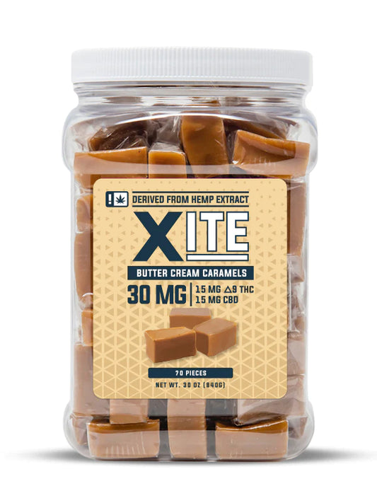 XITE - Delta 9 30mg MINI Chocolate Pieces - 70CT Jar