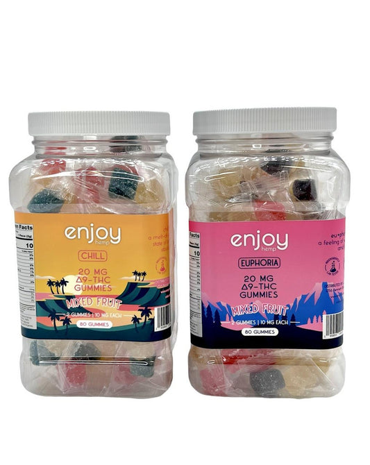 Enjoy - Delta 9 THC Gummy Jar - Mixed Fruit - 80CT