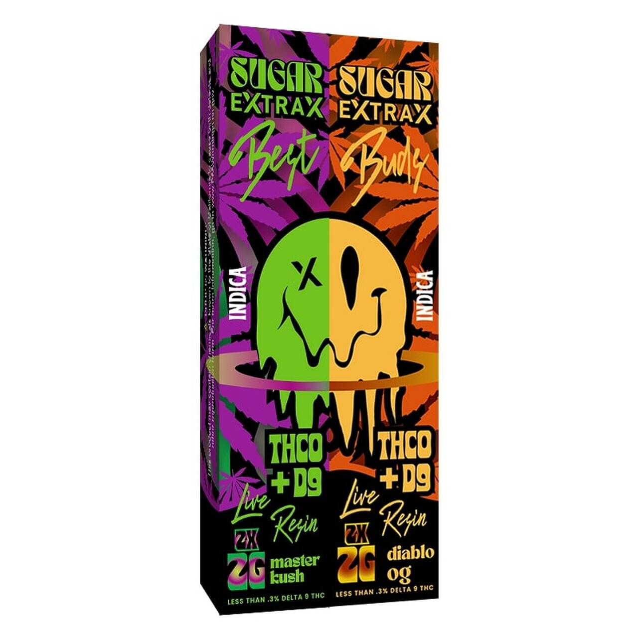 Extrax - Sugar Extrax Best Buds 2 pack 2g THC-O Disposable - 5CT Display