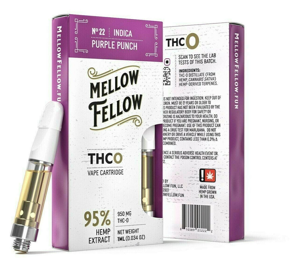 MELLOW FELLOW THC-O VAPE CARTRIDGE 950MG - DISPLAY OF 6CT