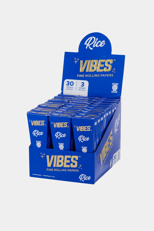Vibes - Rice King Size Cone 3pk - 30CT Display