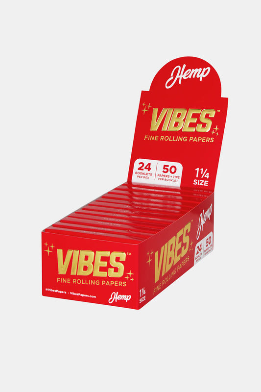 Vibes - Hemp 1 ¼ Paper + Tips - 24CT Display