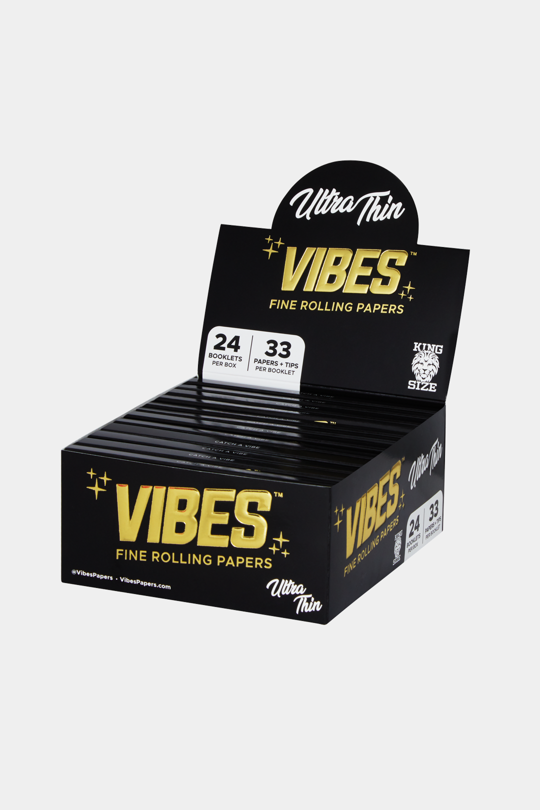 Vibes - Ultra Thin King Size Paper + Tips -25CT Display